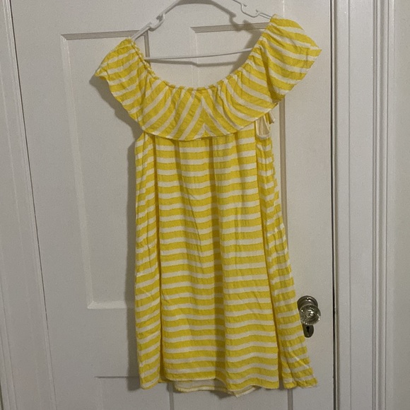 Copper key XL yellow and white striped dress - Picture 3 of 4